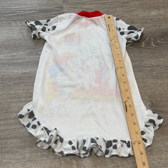 Vintage Disney 101 Dalmatians Nightgown  Ruffle Hem Pajama Dress 2T - Picture 6 of 7